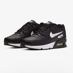 Nike Kid’s Air Max 90 LTR Sneakers | Black | White |